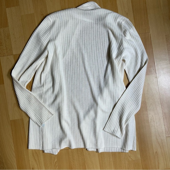 J. McLaughlin Cream Ella Open Front Cardigan 100% Cashmere - Picture 6 of 8